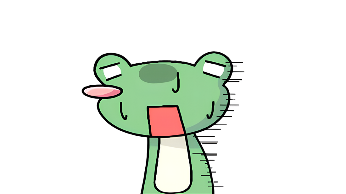 Froji looking dizzy with motion lines